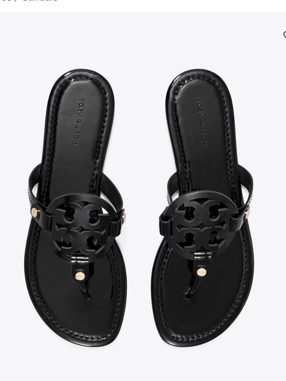 Tory Burch Black Patent Miller Sandal